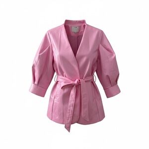 FASHION NOVA CARDI B COLLECTION Pink Faux Leather Jacket Women’s XL DEFECTS